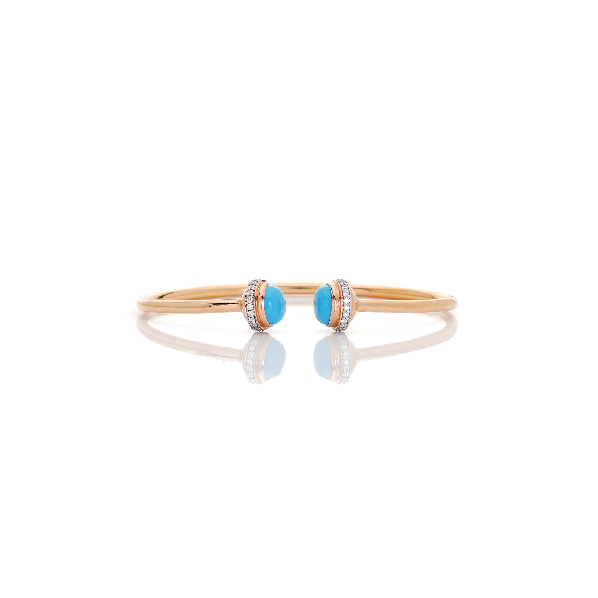 Firoza (Turquoise) Gemstone Bracelet (Stretchable) (1 Pc) - numeroastro -  3865991